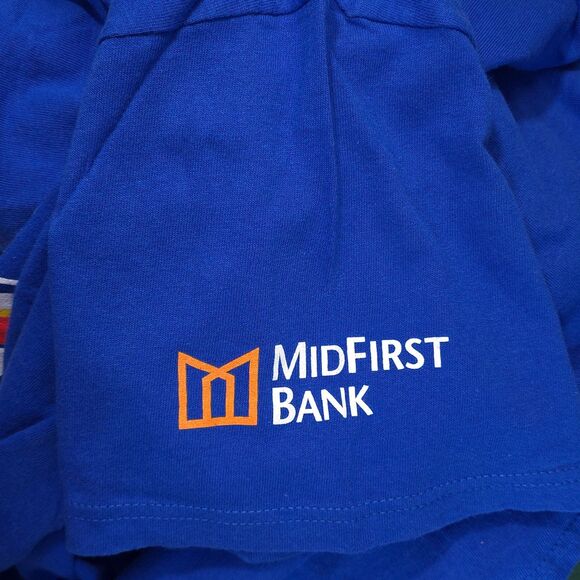 Vtg NBA OKC ONE THUNDER Playoff XL Shirt Short Sleeve Blue #1 - Picture 7 of 7